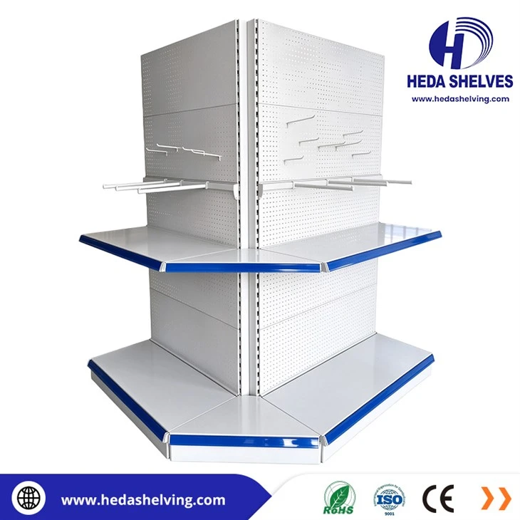 Custom Corner Gondola Shelving